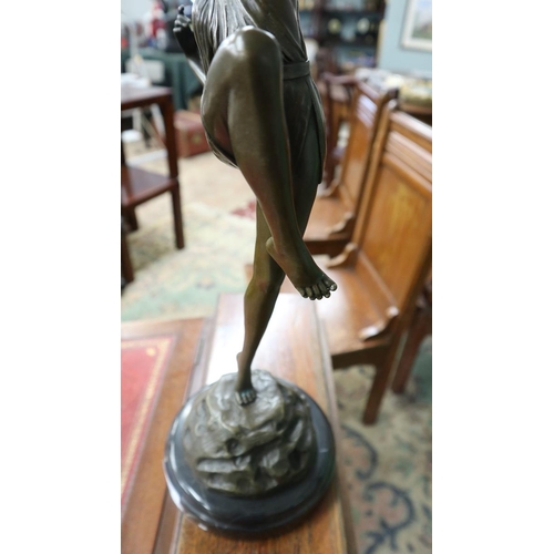 303 - Bronze Diana the Huntress figure - Approx. height: 50cm