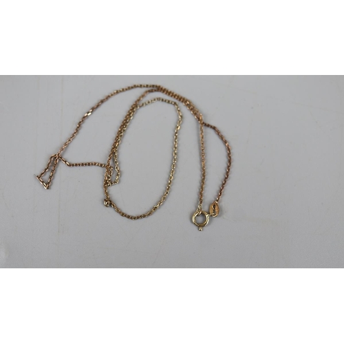 31 - 6 gold rings together with gold necklace - Approx overall weight 18.7g