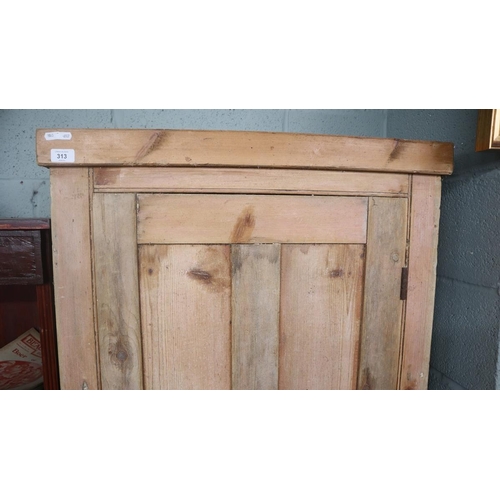 313 - Rustic tall pine cupboard - Approx size: W: 74cm D:39cm H: 186cm