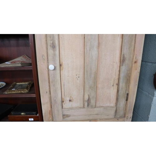 313 - Rustic tall pine cupboard - Approx size: W: 74cm D:39cm H: 186cm