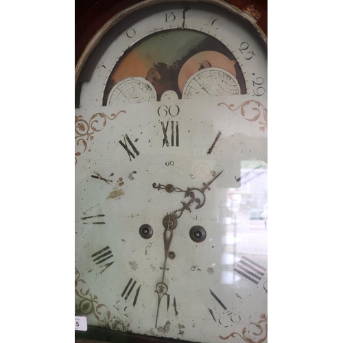 315 - Antique 8 day long case clock in working order