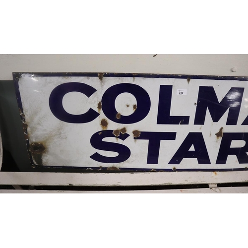 340 - Original enamel sign - Colman's Starch - Approx size: 158cm x 41cm