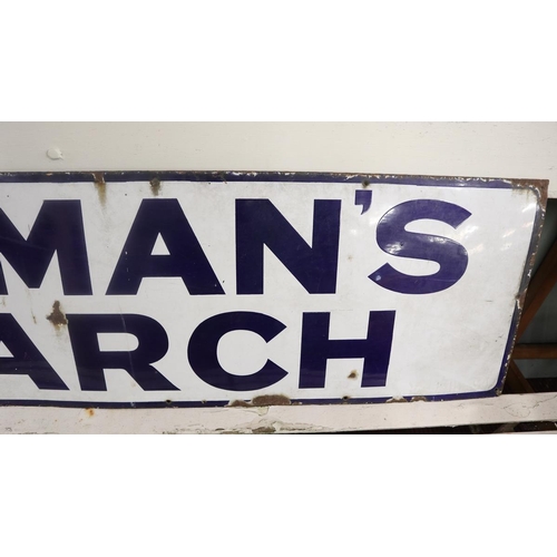 340 - Original enamel sign - Colman's Starch - Approx size: 158cm x 41cm