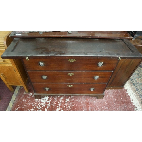 343 - Antique mahogany bachelor's chest - Approx size W: 89cm D: 49cm H: 87cm