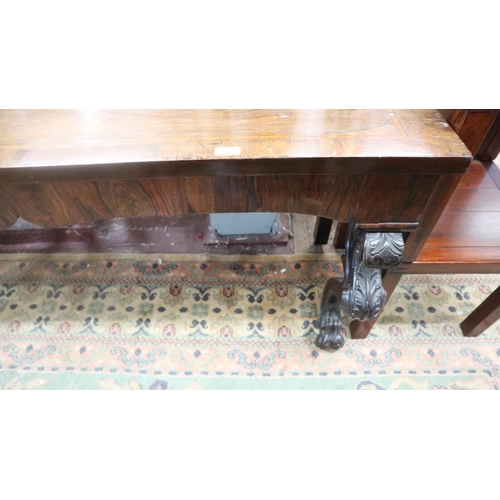 350 - Regency rosewood console table - Approx size: W: 156cm D: 55cm H: 77cm