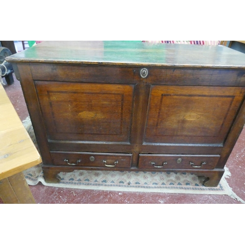 363 - 18thC oak mule chest - Approx size: W: 116cm D: 53cm H: 81cm