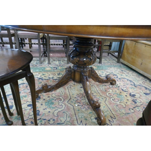 365 - Inlaid Italian walnut breakfast table