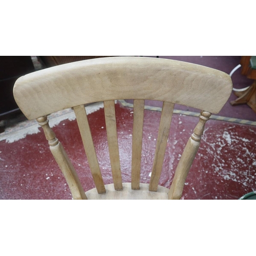 382 - Set of 4 beech farmhouse chairs