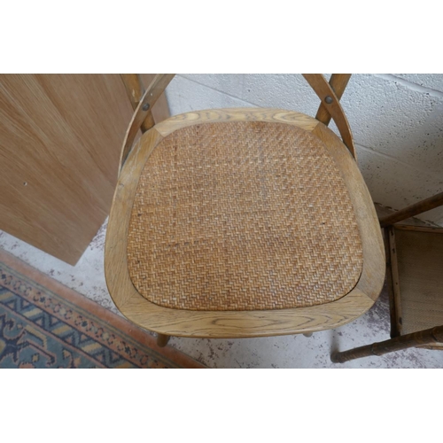 413 - Vintage bamboo side table and colonial style chair