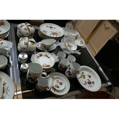 426 - Large collection of Royal Worcester Evesham pattern