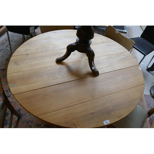 428 - Large pine cricket style table