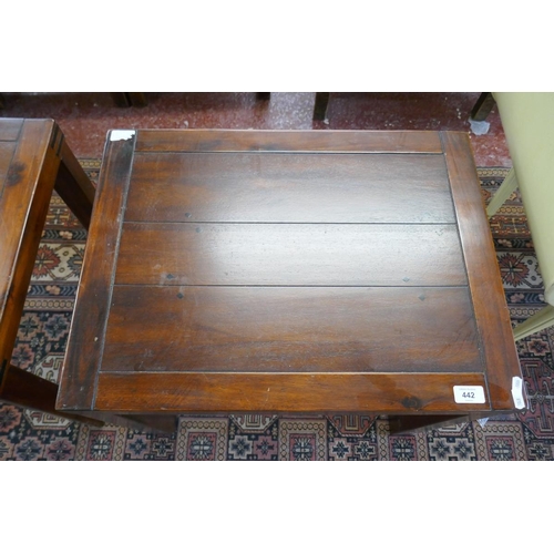 442 - Pair of hardwood occasional tables