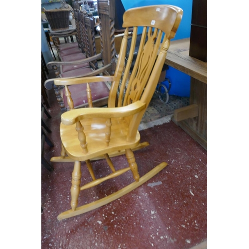 450 - Beech wood rocking chair