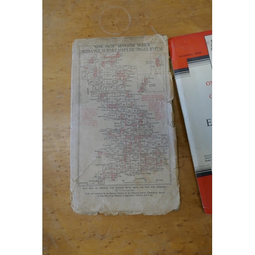 453 - Framed South Coast railway map together with a selection of maps