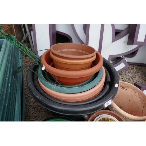 459 - Collection of terracotta and plastic garden pots