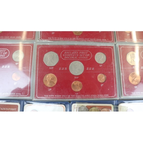 80 - Approx 18 decimal coin sets 