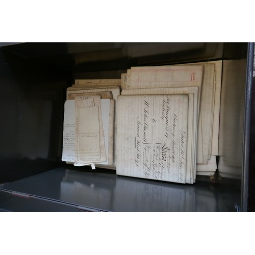 434 - 2 deed boxes containing 18th 19th and early 20th century parchments