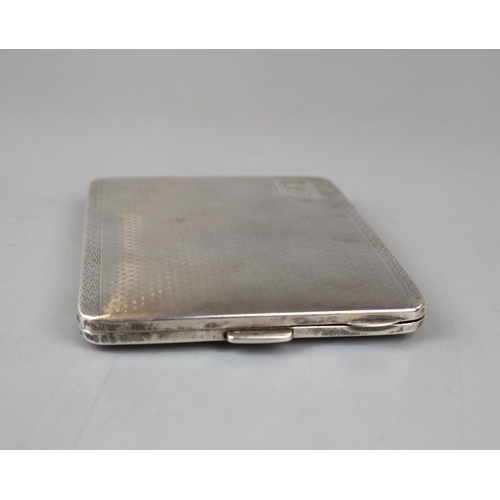 12 - Hallmarked silver cigarette case - Approx weight: 120g