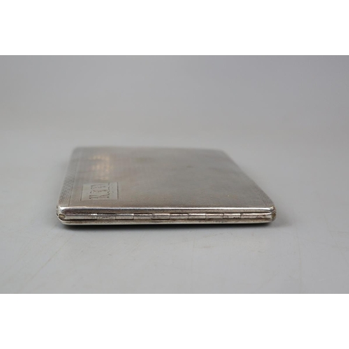 12 - Hallmarked silver cigarette case - Approx weight: 120g