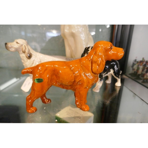 122 - Large Beswick cat together with 3 Beswick dogs