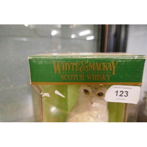 123 - Royal Doulton snowy owl decanter unopened