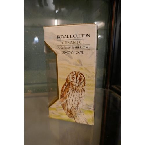 123 - Royal Doulton snowy owl decanter unopened