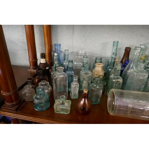 149 - Large collection of Antique & Vintage bottles to include Esso bottle