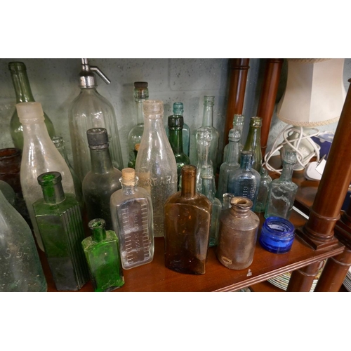 149 - Large collection of Antique & Vintage bottles to include Esso bottle