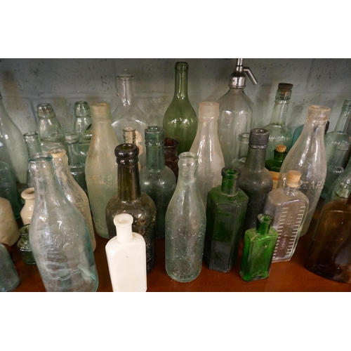 149 - Large collection of Antique & Vintage bottles to include Esso bottle