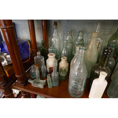 149 - Large collection of Antique & Vintage bottles to include Esso bottle