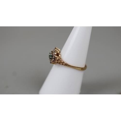 24 - 2 gold stone set rings