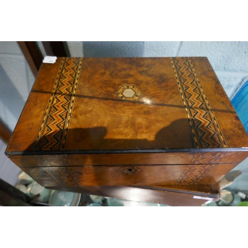 93 - 2 inlaid wooden boxes