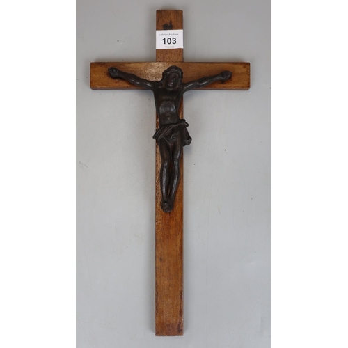 103 - Crucifix bronze Jesus