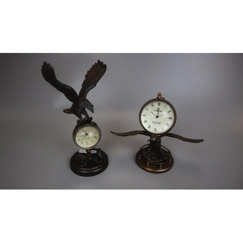 161 - 2 desk clocks in the form of birds