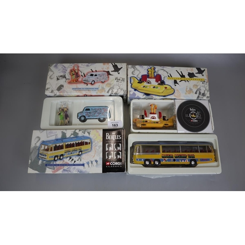 163 - 3 1996 diecast Corgi Beatles vehicles