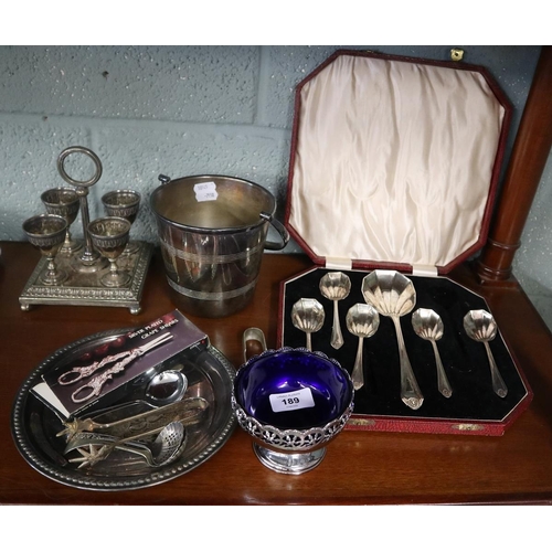 189 - Collection of silver plate