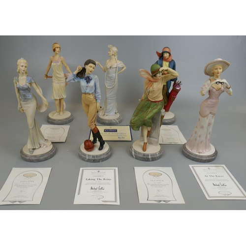 214 - 7 Royal Doulton Classique boxed figurines