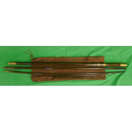 228 - Alfred and Son of London split cane fishing rod