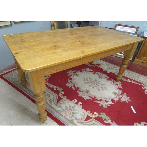 268 - Pine farmhouse table - Approx size: L: 154cm W: 87cm H: 75cm