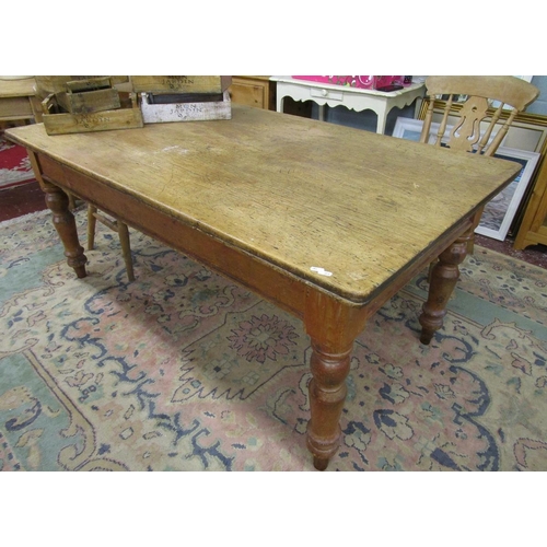 280 - Antique pine farmhouse table - Approx size: L: 163cm W: 89cm H: 70cm