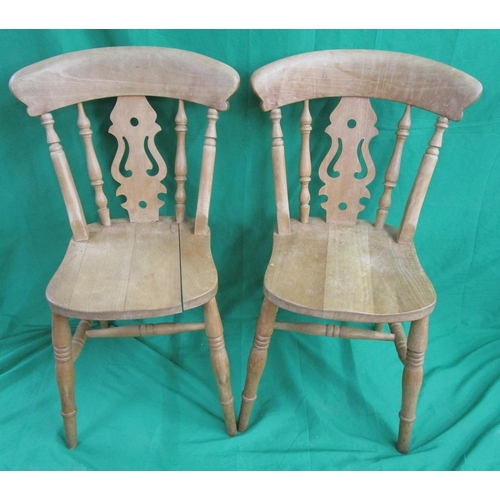 281 - Set of 4 beech dining chairs