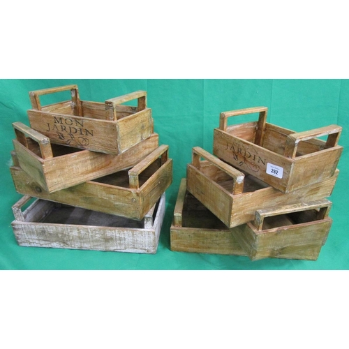 282 - Collection of advertising crates