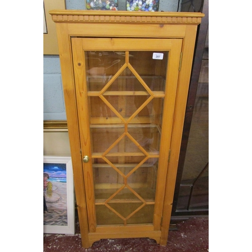 287 - Pine display cabinet