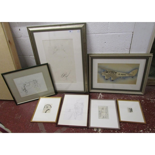 320 - Norman Neasom RBSA - 7 Various original drawings all framed