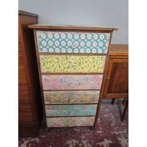 374 - Vintage floral chest of drawers