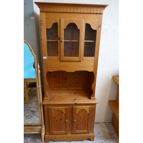 385 - Pine pantry cupboard - Approx size W: 80cm D: 43cm H: 198cm