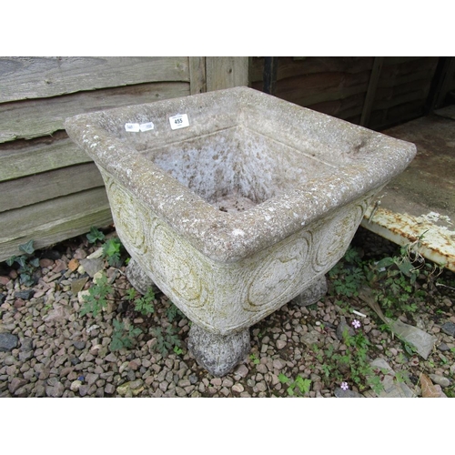 455 - Square stone planter