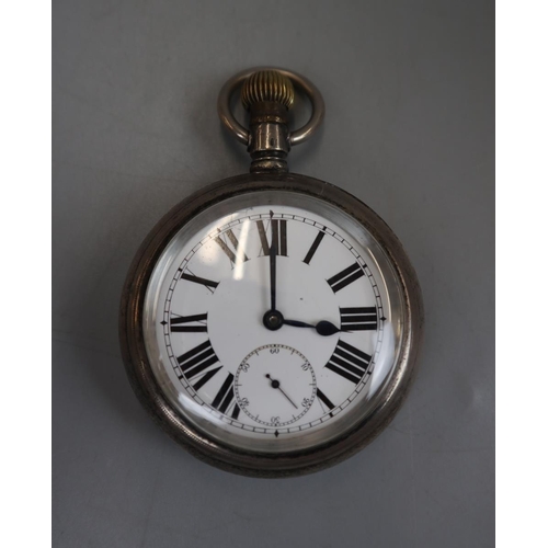 72 - Omega hallmarked silver pocket watch