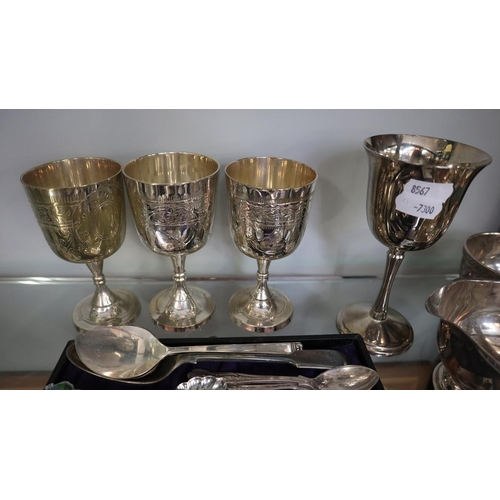 148 - Collection of silver plate