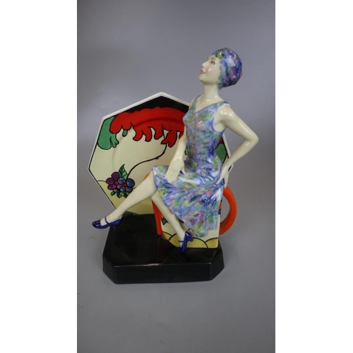 155 - Peggy Davies L/E figurine - Tea with Clarice Cliff by Kevin Francis